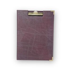 Safari by Vitronic USA Textured Maroon Brown Faux Leather Clipboard Writing Pad